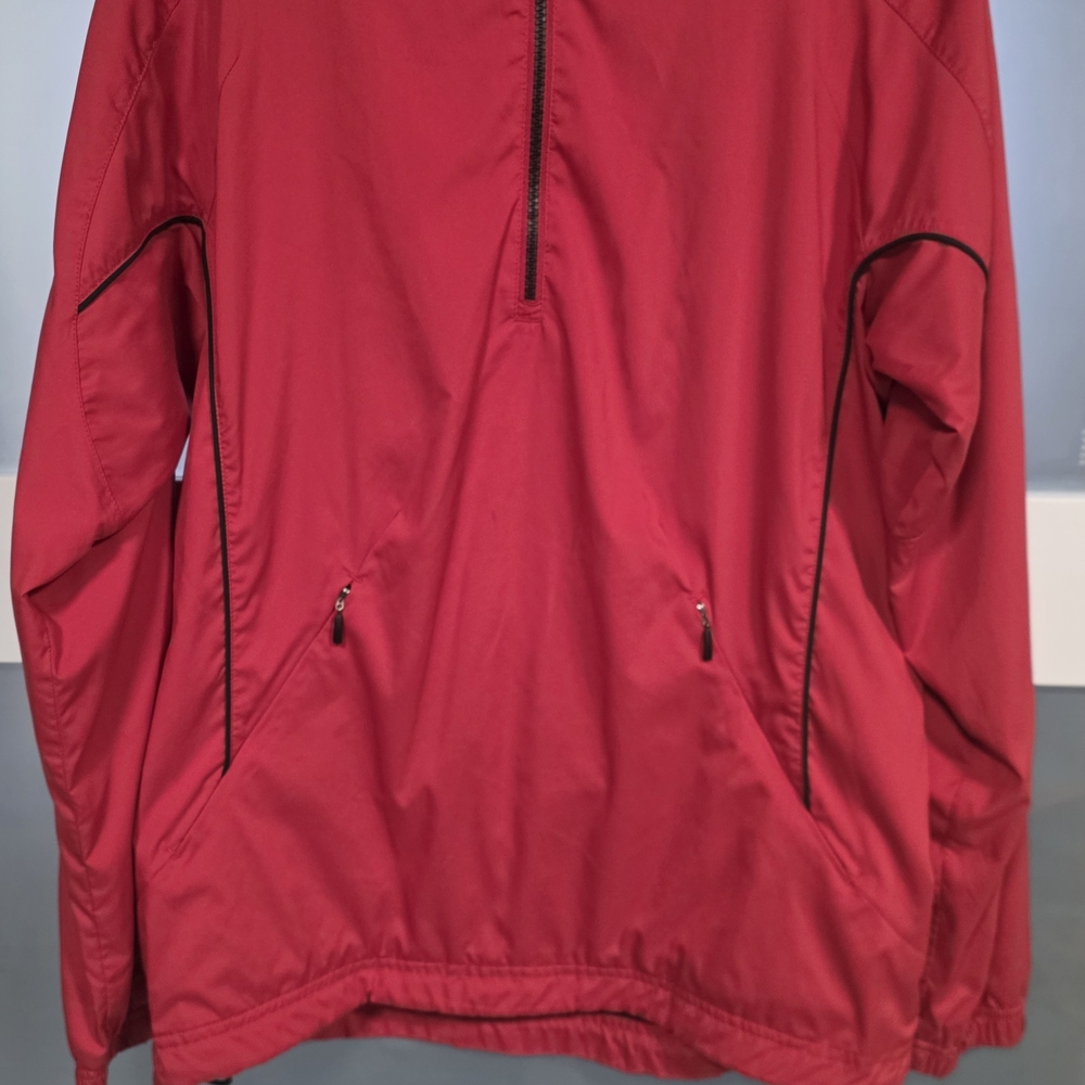 Red Addidas Midweight Pullover Jacket - image 1